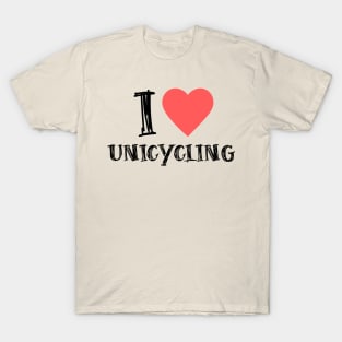 I Love Unicycling T-Shirt